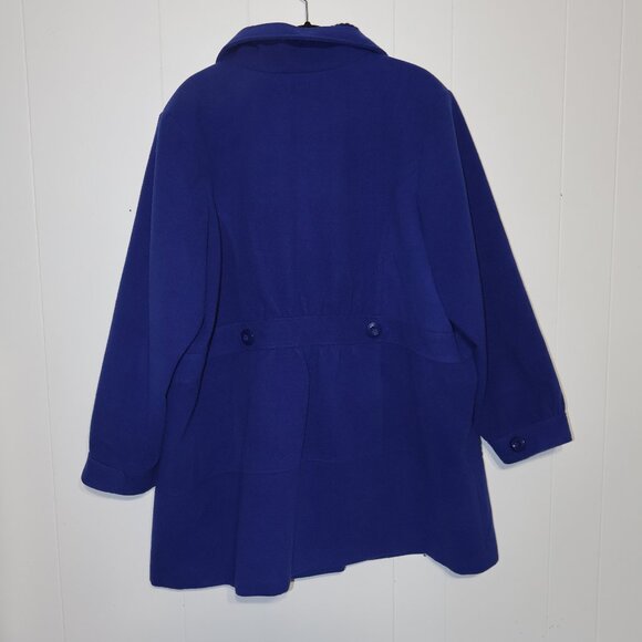 Penningtons Royal Blue Button Coat – Women’s Plus Size 3X - Picture 7 of 16